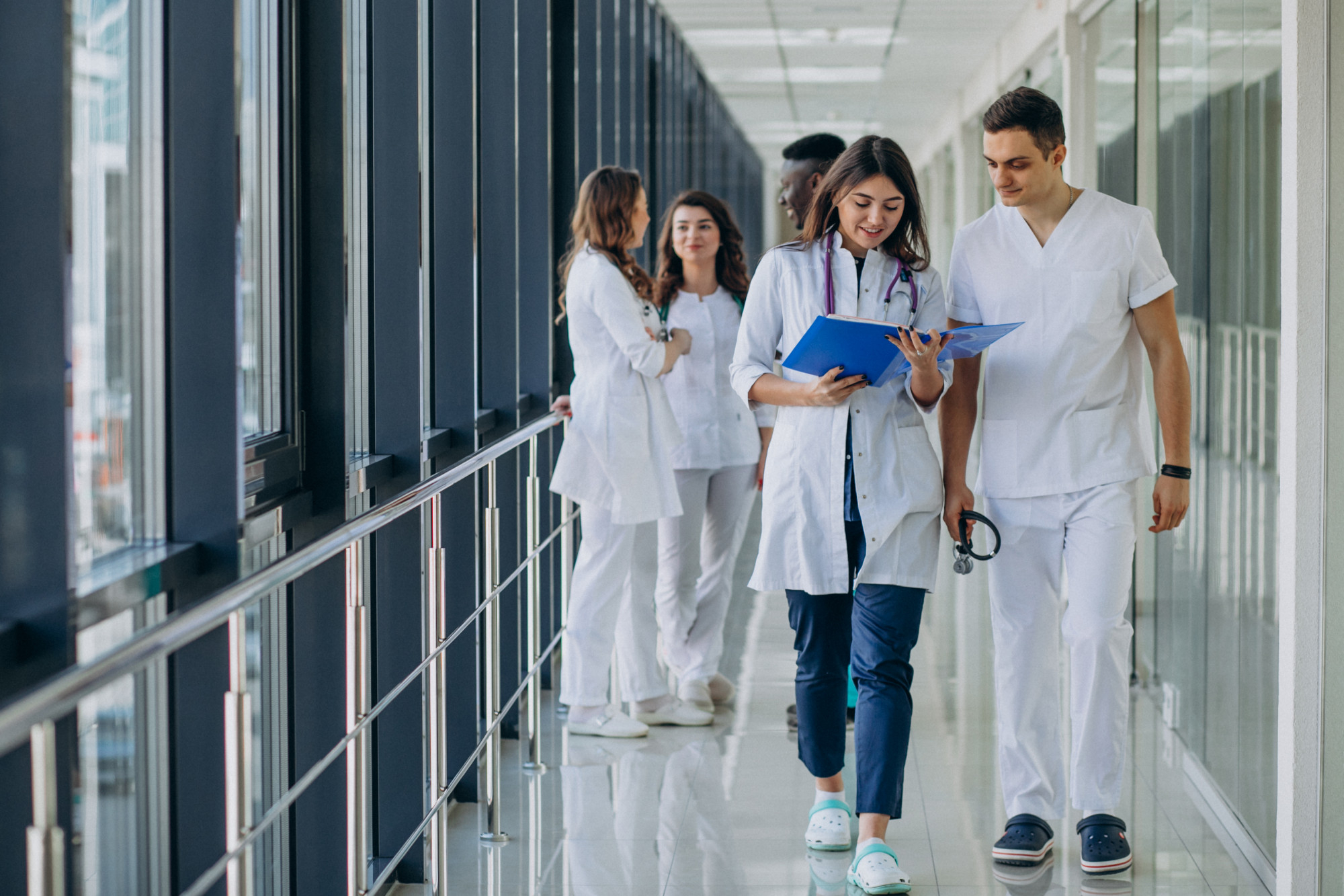 Healthcare professionals reviewing patient data